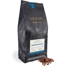 Grano Milano Coffee Beans 1kg French Roast Robusta Blend Dark Roast Intensity 10/10 Extra Strong Coffee Made in Italy
