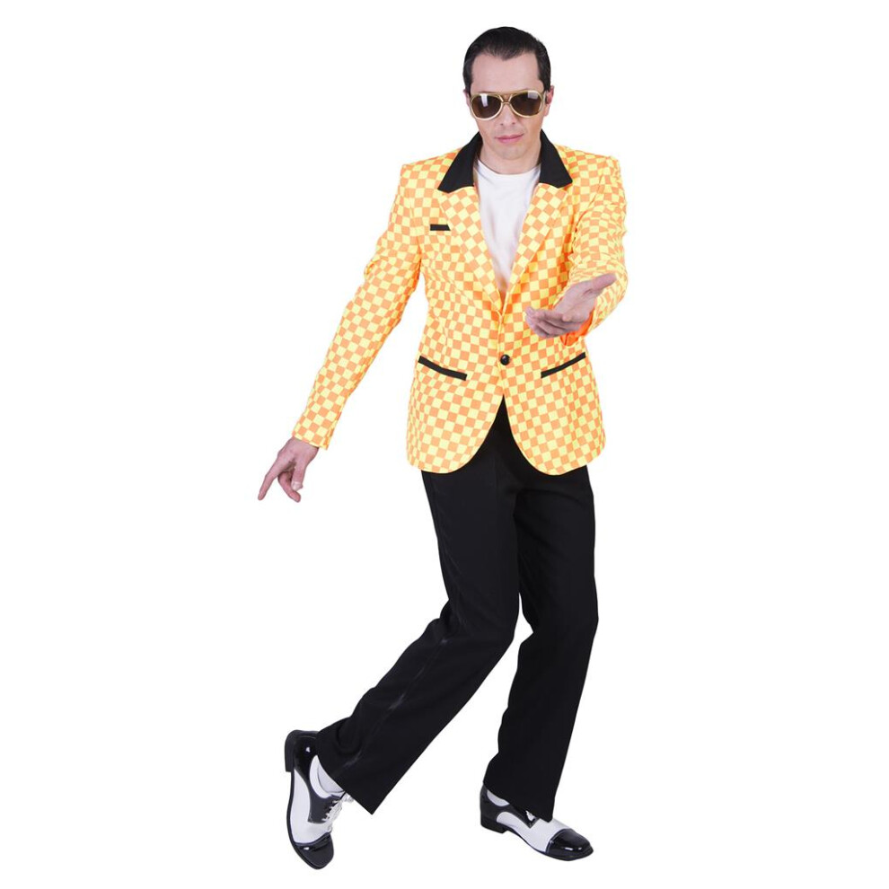 Photos - Fancy Dress 50's / 60's Teddy Boy Jacket , Orange Check(46/48" chest )