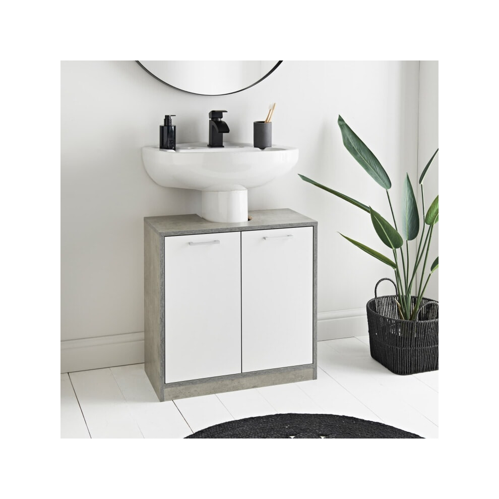 Hudson Concrete Under Sink Unit Basin Unit Cupboard Storage Furniture