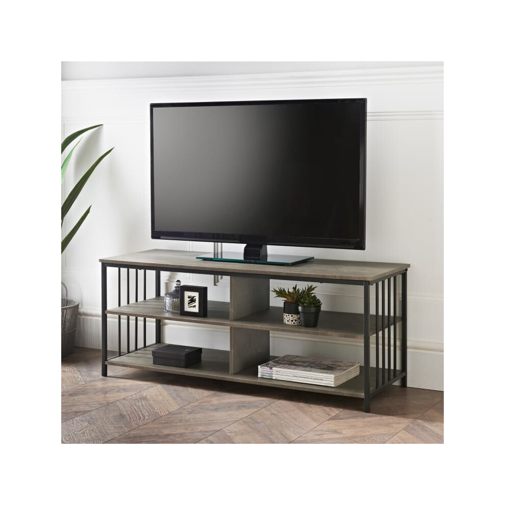 Stylish Chicago Concrete TV Unit Storage Shelves Entertainment Centre