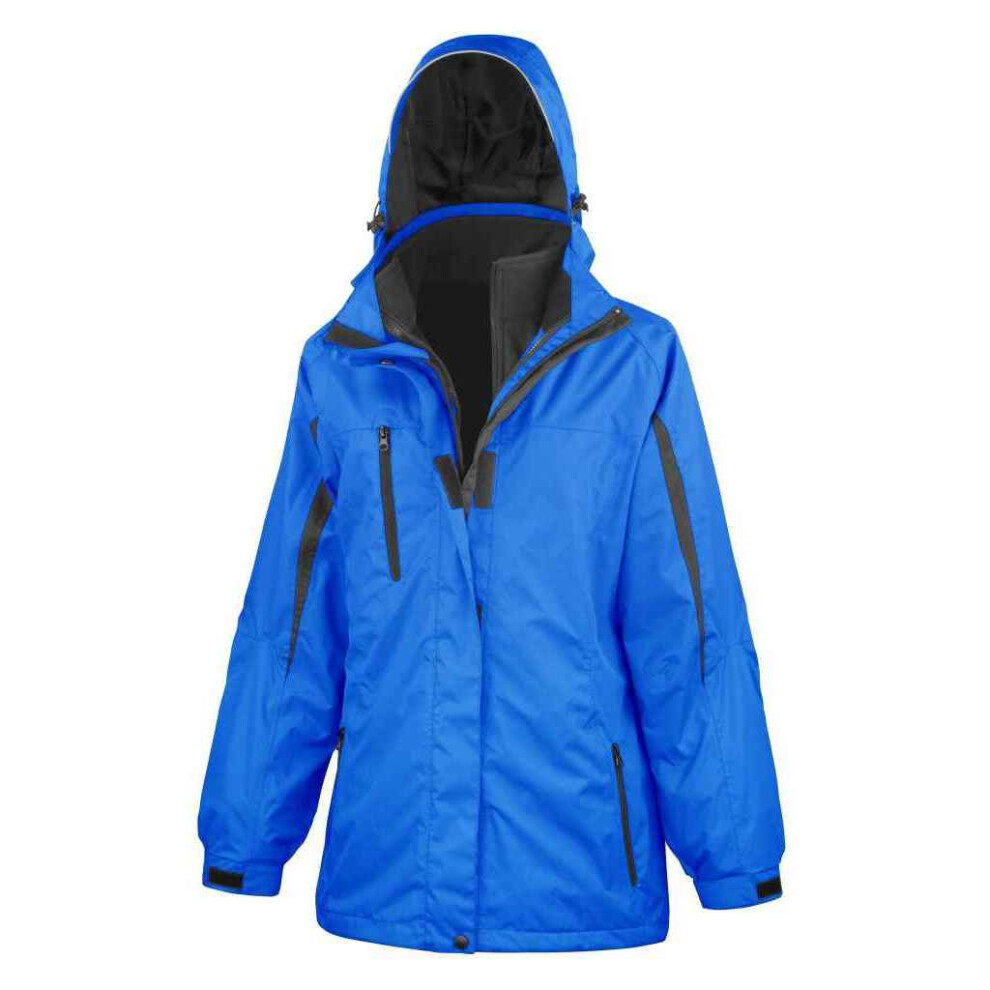 (18 UK, Royal Blue/Black) Result Womens/Ladies Journey 3 in 1 Soft Shell Jacket