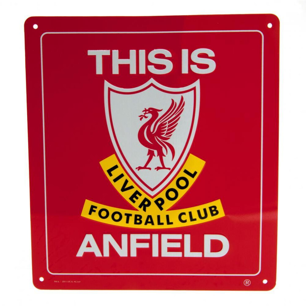 Official Liverpool FC This Is Anfield Metal Sign