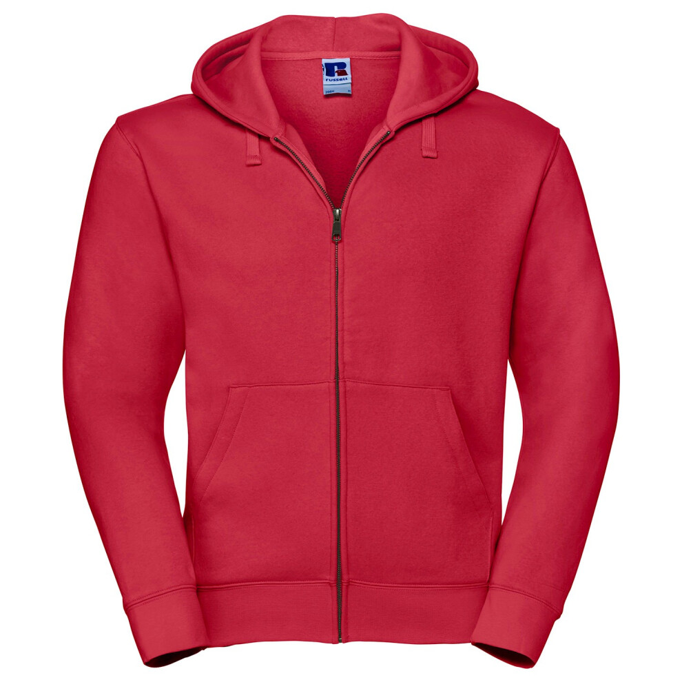 (S, Classic Red) Russell Mens Authentic Full Zip Hoodie