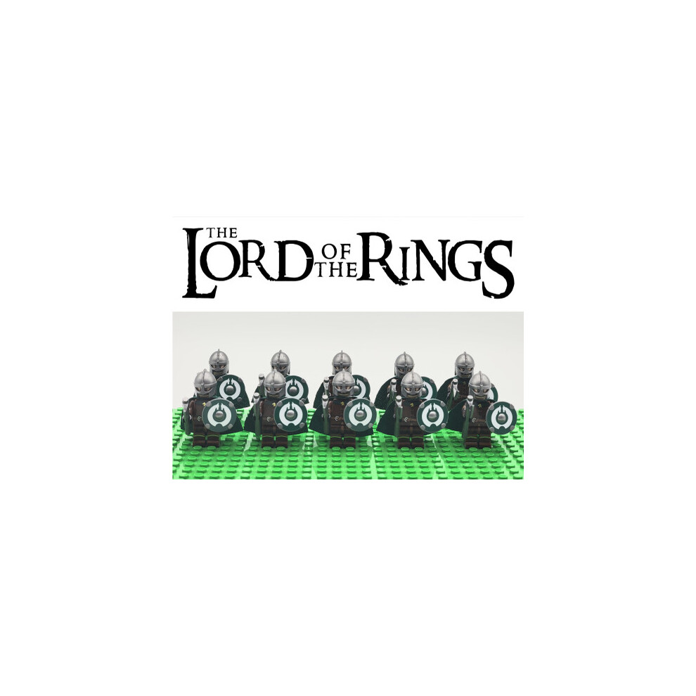 LOTR Rohan Royal Guards Heavy Axe Army 10 Minifigures Set