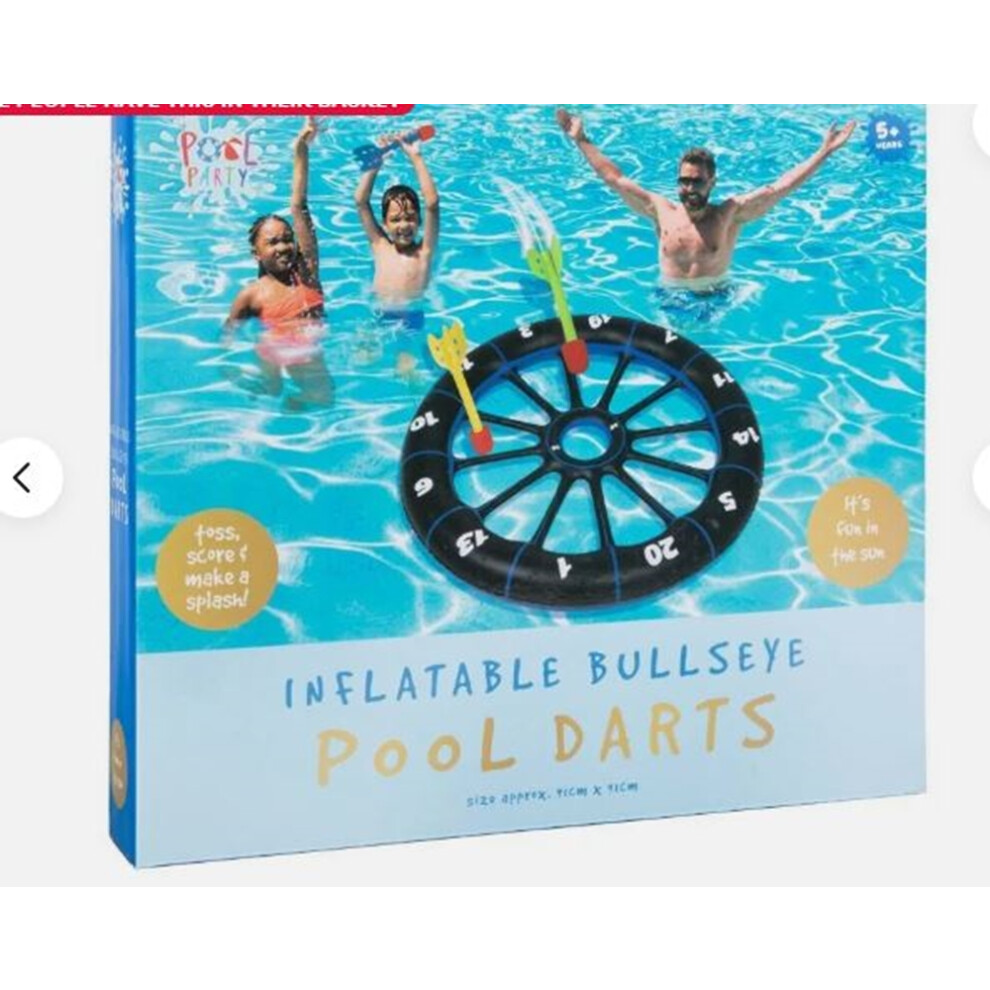 Inflatable Bullseye Pool Darts Game Fun in The Sun For all The Family