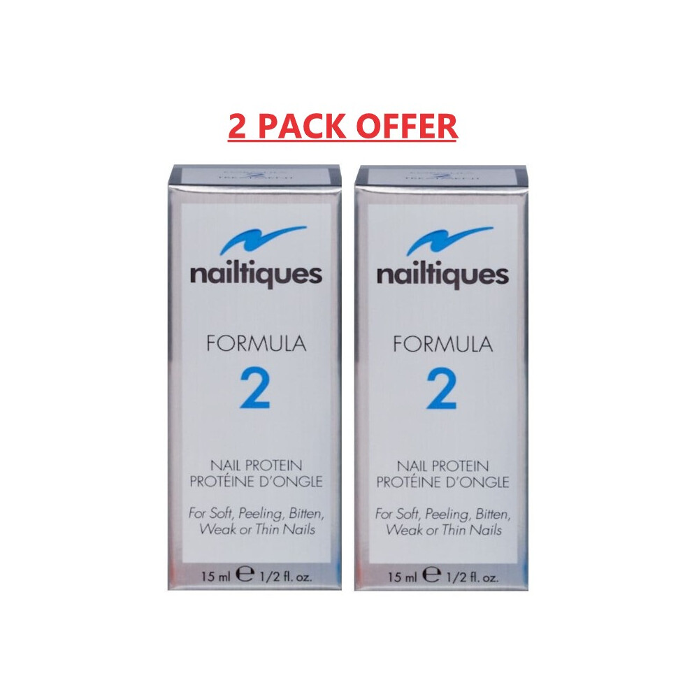 Nailtiques Formula 2 Nail Protein 15ml - 1/2 oz - 2 Pack