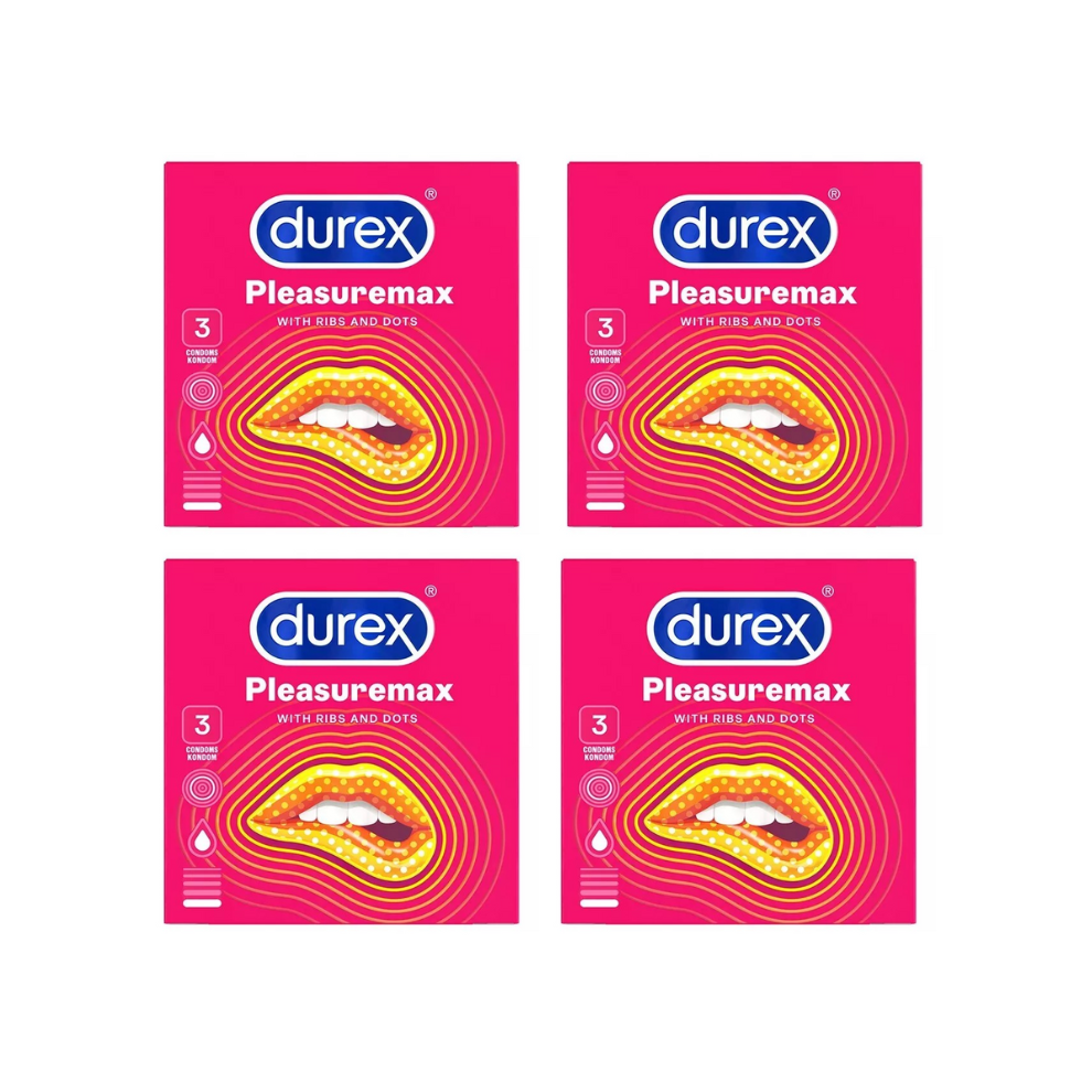 12 Durex Pleasuremax Condoms With Ribs & Dots