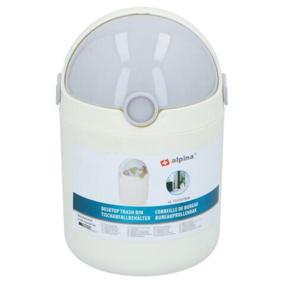 Table Top Bin Bullet Mini Small Flap Top Lid Rubbish Waste Dustbin Bed