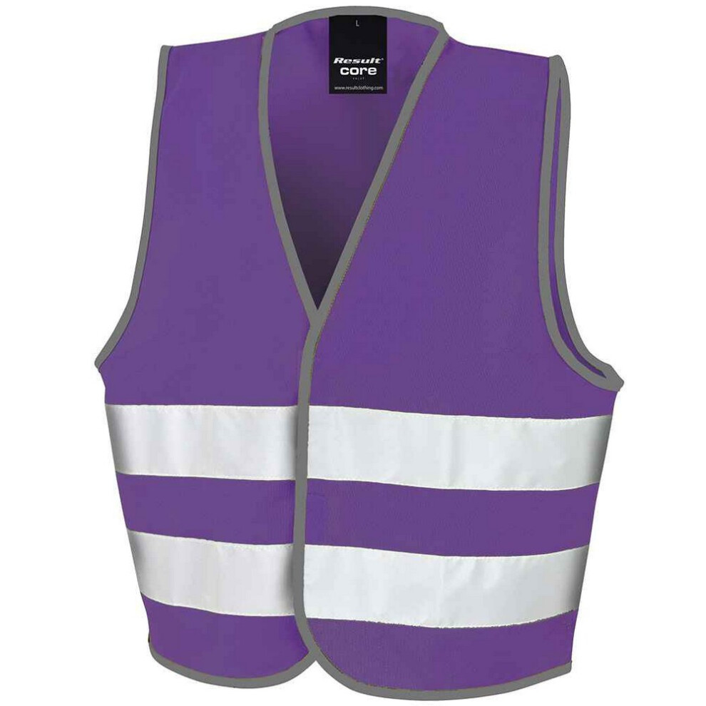 (M, Purple) Result Childrens/Kids Enhanced Hi-Vis Vest