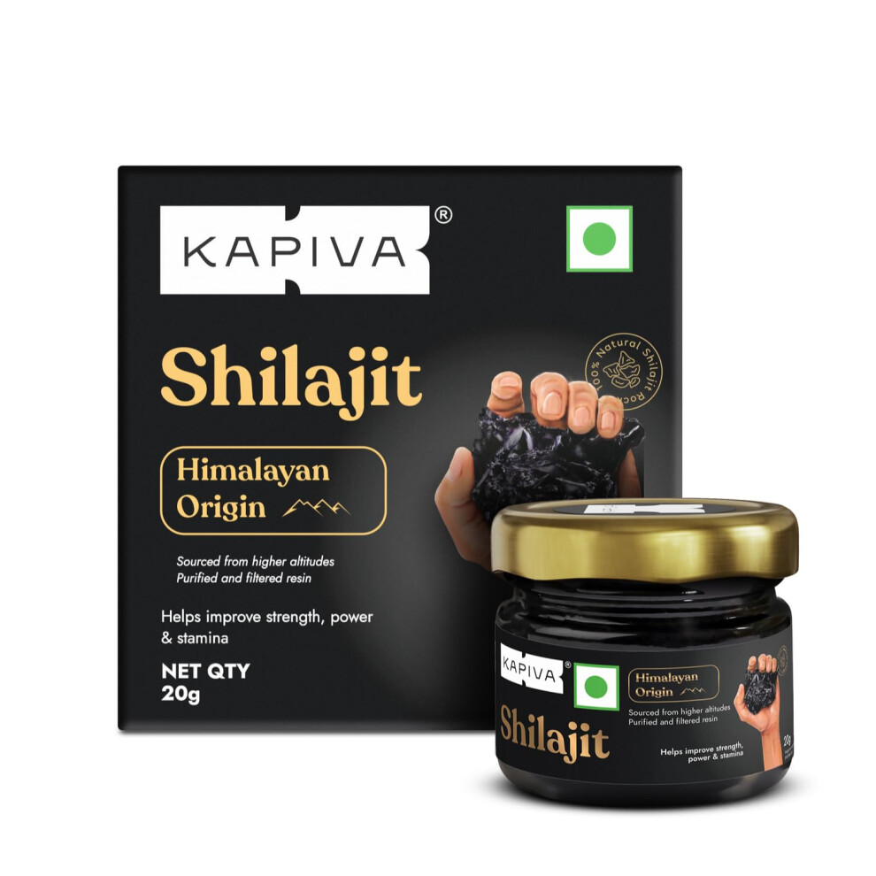 Kapiva Himalayan Shilajit/Shilajeet Resin, 20g - Performance Booster