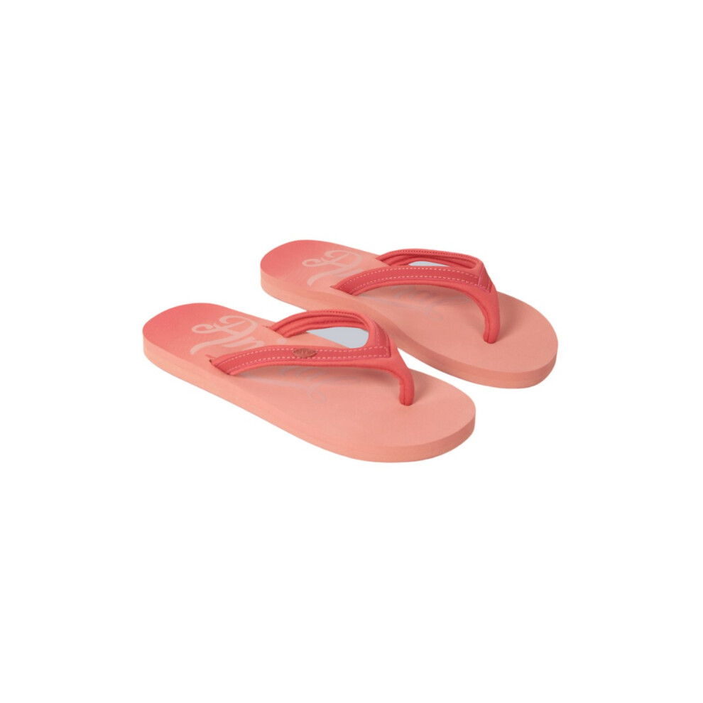 (7 UK, Coral) Animal Womens/Ladies Swish Recycled Flip Flops