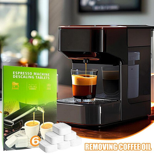 Descaling Tablets For Coffee Makers Espresso Cleaning Tablets 6pcs Coffee Grinder Cleaning Tablets Solid Cleaner Tablets Coffee 1