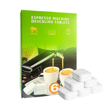 Descaling Tablets For Coffee Makers Espresso Cleaning Tablets 6pcs Coffee Grinder Cleaning Tablets Solid Cleaner Tablets Coffee