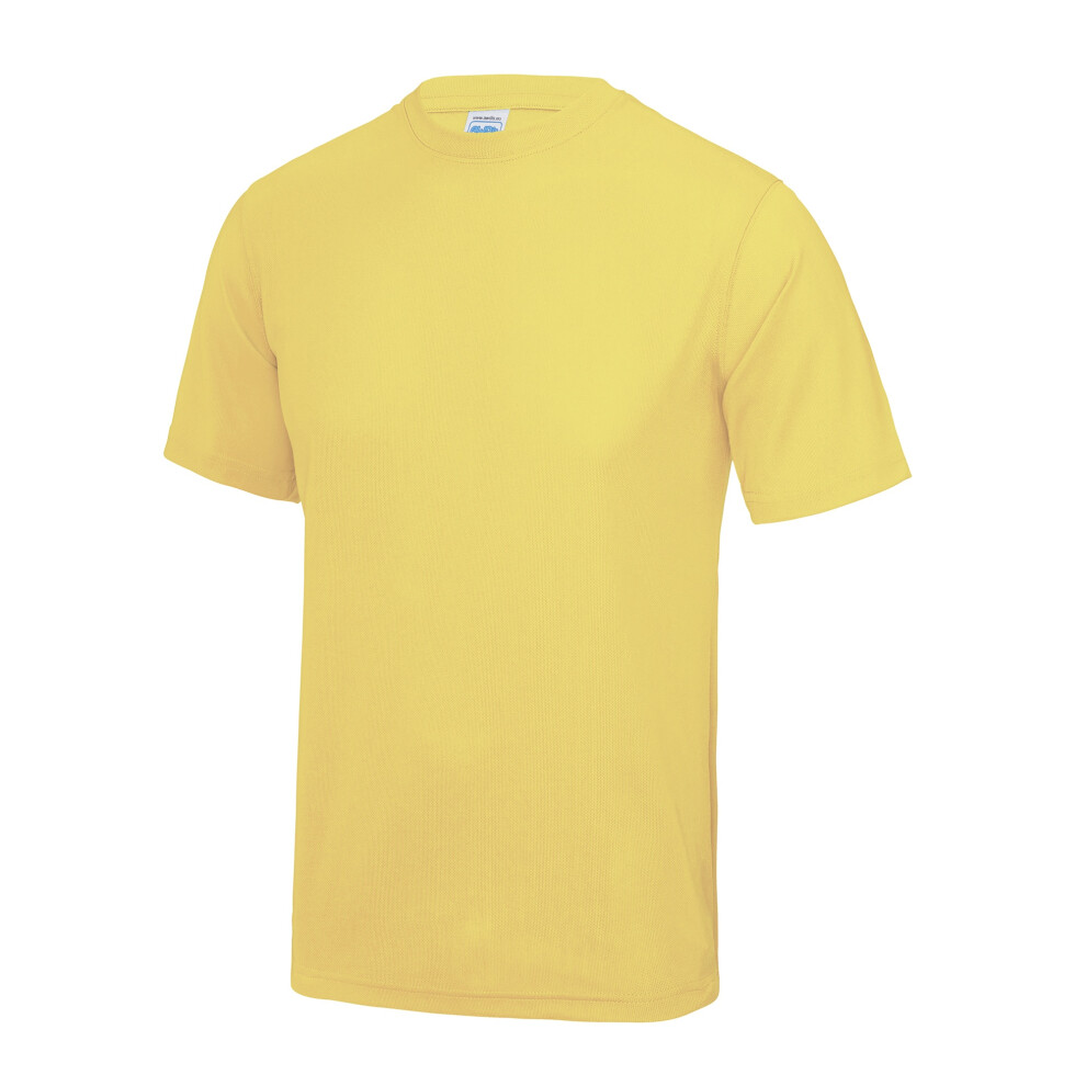 Awdis Men's Yellow (Xs, Sherbet Lemon) Just Cool Performance Plain T-Shirt