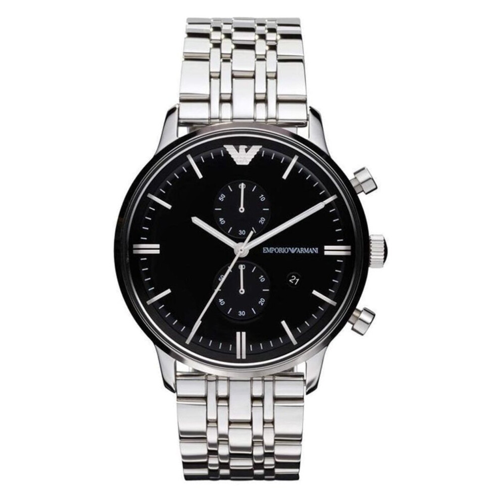 Emporio Armani AR0389 Chronograph Black Dial Men's Watch