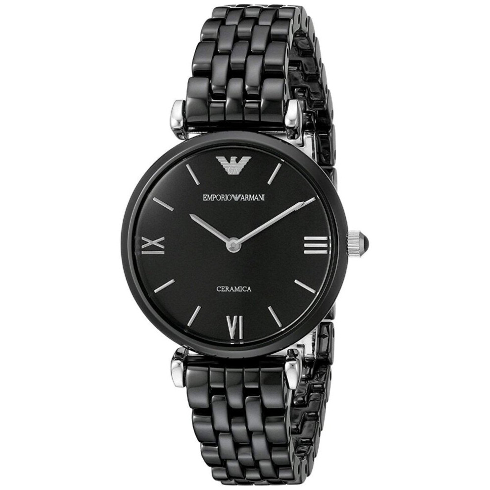 Emporio Armani AR1487 Black Ceramic Ladies Watch