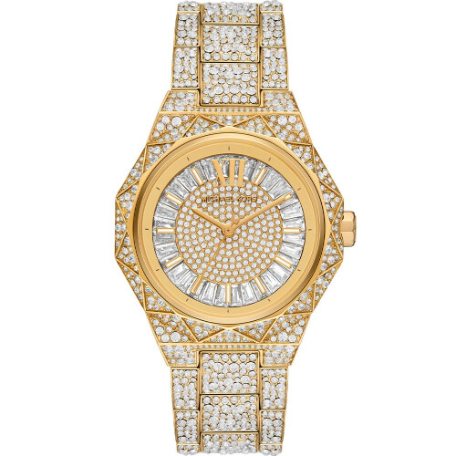 Michael Kors MK7398 Raquel Three Hand Crystals Gold Ladies Watch
