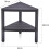 (2 Tier Black) Triangle Corner Shelf  Space-Saving  Shelving Unit 3