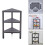 (3 Tier Black) Triangle Corner Shelf  Space-Saving  Shelving Unit 3