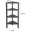 (4 Tier Black) Triangle Corner Shelf  Space-Saving  Shelving Unit 3