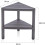(2 Tier Grey) Triangle Corner Shelf  Space-Saving  Shelving Unit 3