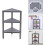 (3 Tier Grey) Triangle Corner Shelf  Space-Saving  Shelving Unit 1