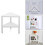 (2 Tier White) Triangle Corner Shelf  Space-Saving  Shelving Unit 1