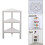 (3 Tier White) Triangle Corner Shelf  Space-Saving  Shelving Unit 1