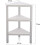 (3 Tier White) Triangle Corner Shelf  Space-Saving  Shelving Unit 3