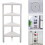 (4 Tier White) Triangle Corner Shelf  Space-Saving  Shelving Unit 1