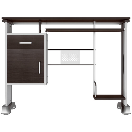 (Black walnut) Computer Desk Storage Drawer Cabinet Tray CPU Rack 2