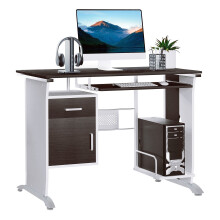 (Black walnut) Computer Desk Storage Drawer Cabinet Tray CPU Rack