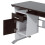 (Black walnut) Computer Desk Storage Drawer Cabinet Tray CPU Rack 5