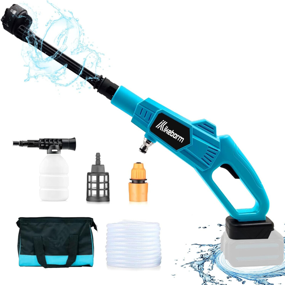 (for Makita w/ No Battery) Cordless Power Washer for Makita 18V Battery 900 PSI Portable Cordless Pressure Washer with 6-in-1 Nozzle Battery Jet Washer
