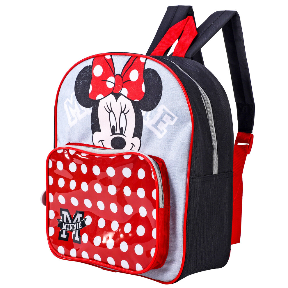 Minnie Mouse Backpack Character Licensed Girls Red Polka Dot School