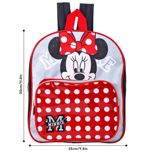 Disney Minnie Mouse Backpack Character Licensed Girls Red Polka Dot School 2