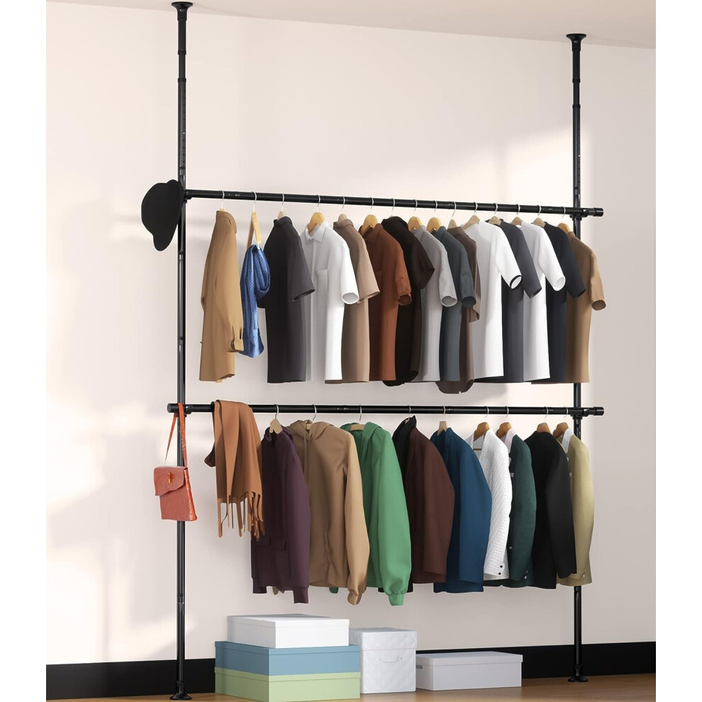 Buy Heavy Duty Freestanding Clothing Rack, Garment Rack Wardrobe Storage Shelf