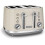 (Cream) 4-Slice Toaster, High-Gloss Geometric Design, Defrosting and Warming, Variable Width Slots, Removable Crumb Tray, Cream 1
