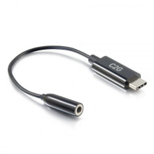 C2G USB C to 3.5mm Audio Adapter - USB C to AUX Cable - USB C to Headphone Jack - USB-C to headphone jack adapter - 24 p
