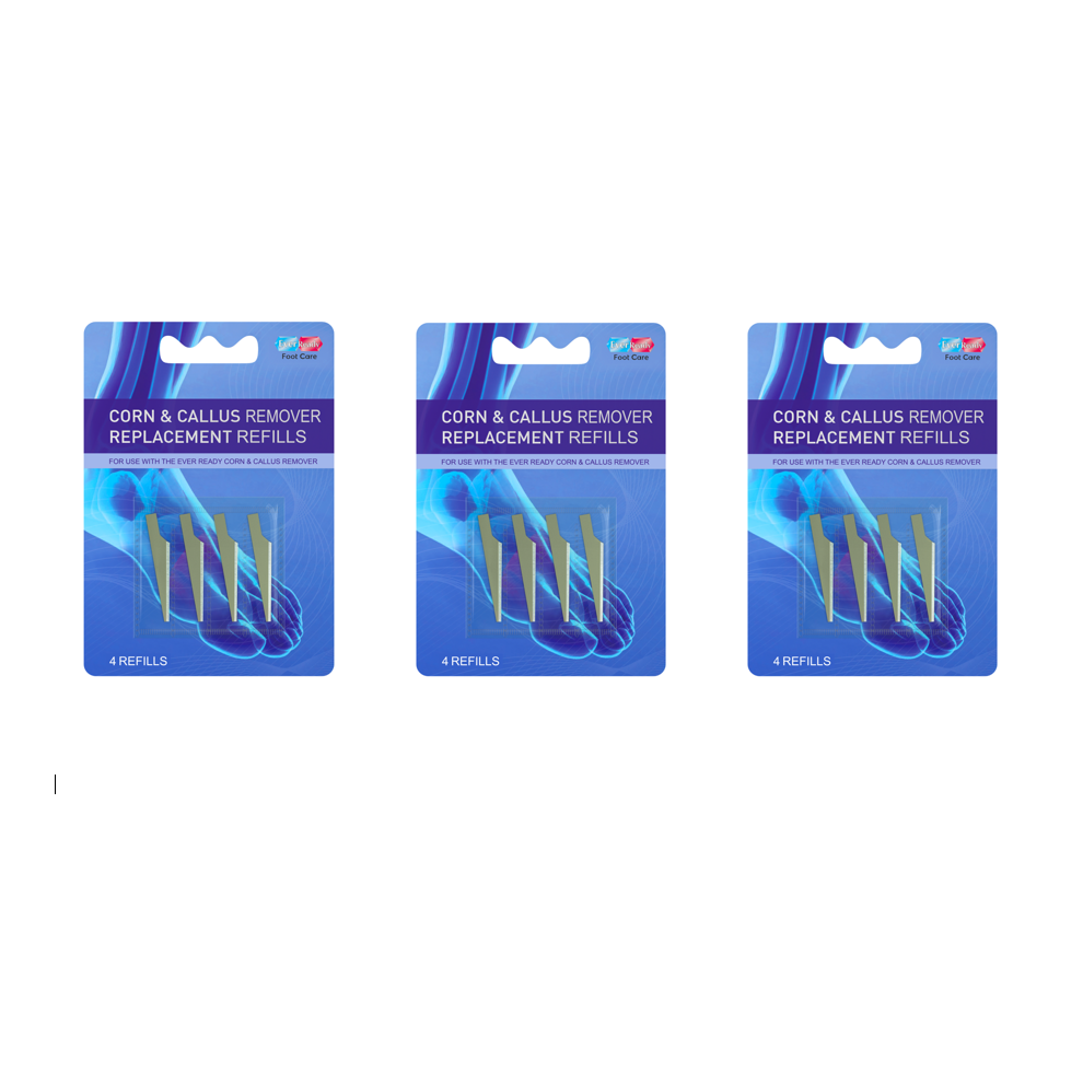 Ever Ready Corn & Callus Remover 4 X Refills - Triple Pack