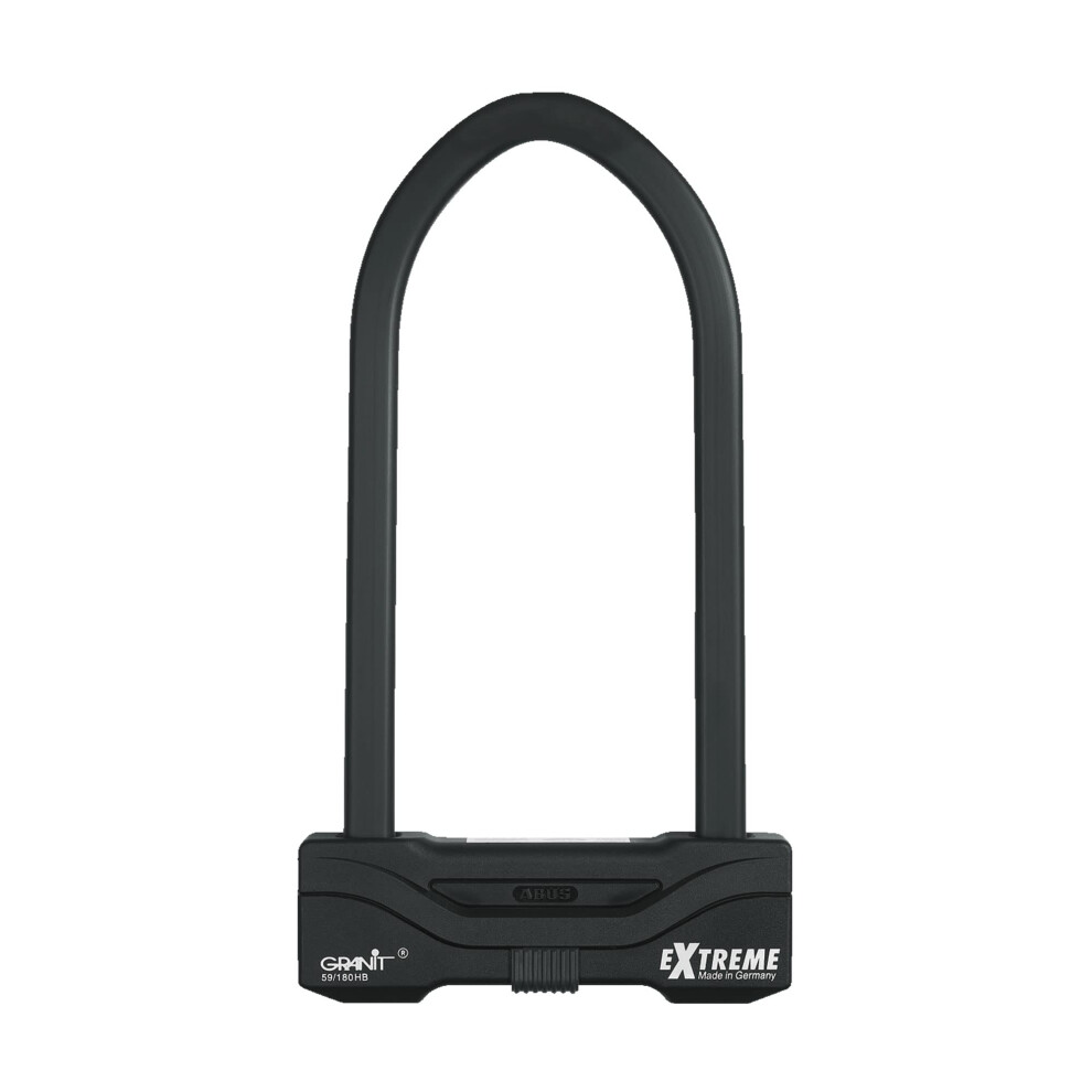 Abus U-Lock Granit Extreme 59 - Motorbike & Bicycle Lock With Xplus Cylinder - Highest Security Level 20 - Shackle Height 260 Mm Black