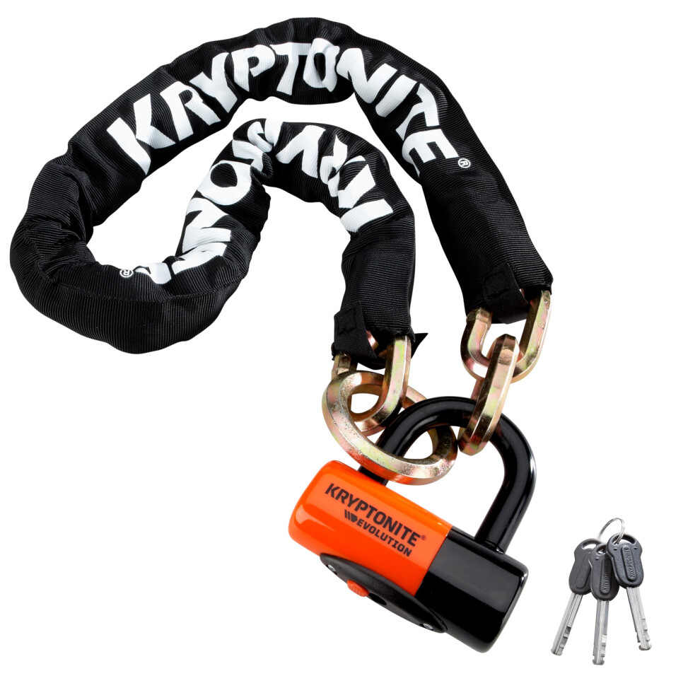 Kryptonite New York Noose (12 mm / 130 cm) - with Ev Series 4 Disc Lock Sold Secure Gold, One Size, 999546