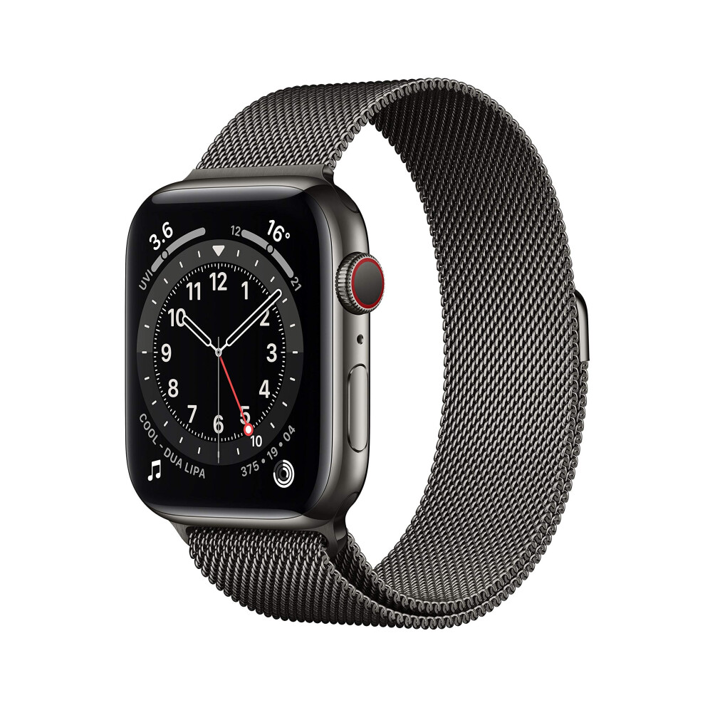 Apple Watch Series 6 GPS + Cellular, 44mm Graphite Stainless Steel Case with Graphite Milanese Loop