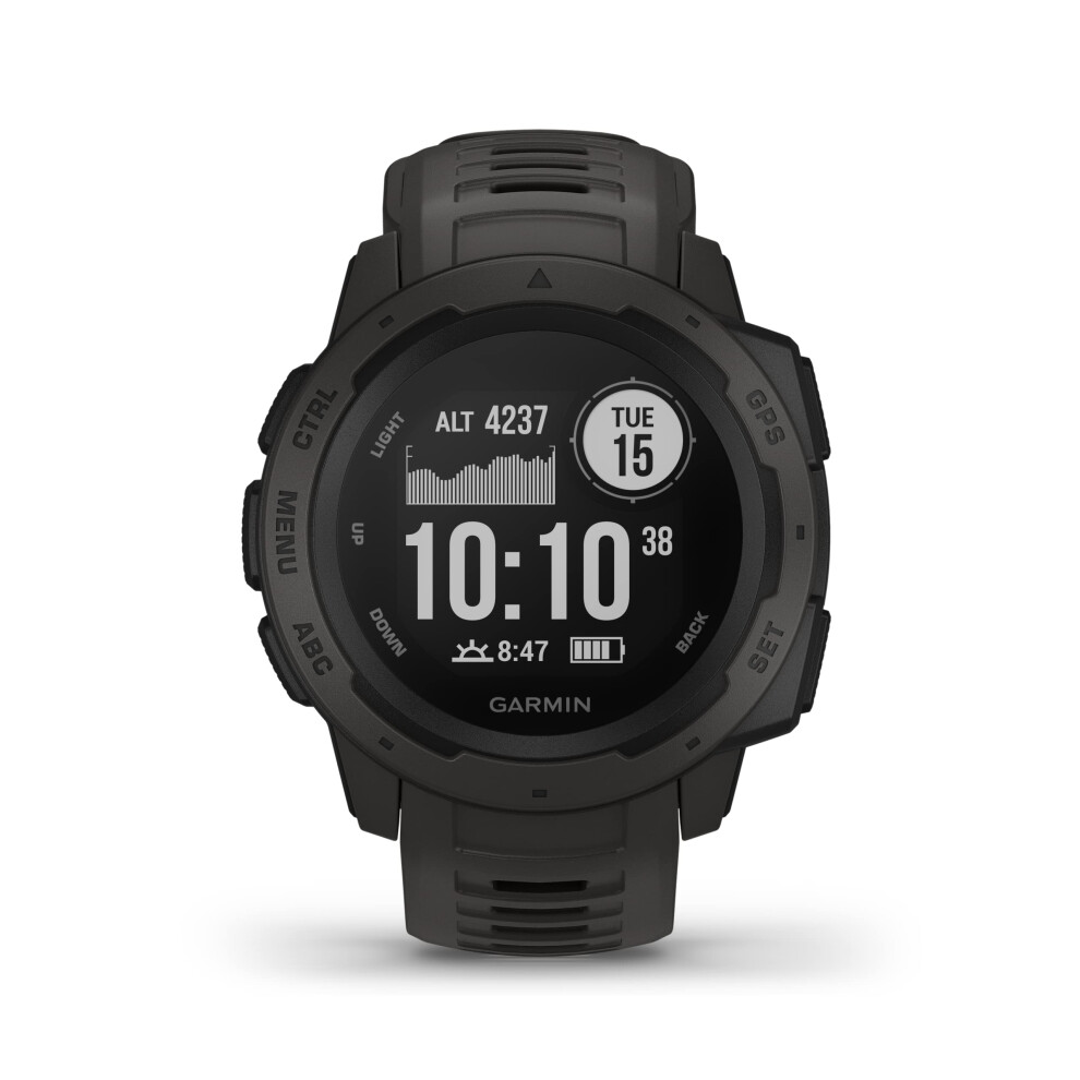 Garmin [ Renewed ] Instinct , Rugged GPS Smartwatch, Built-in Sports Apps, Ultratough Design Features, Graphite (Renewed)