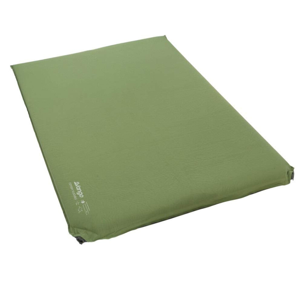 Vango Odyssey Double Self Inflating Sleep Mat [Amazon Exclusive], 10cm Deep for Camping, Extra Mattress, Epsom Green