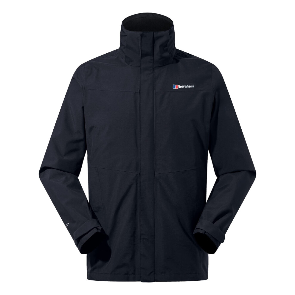 Berghaus Men's Hillwalker 3-in-1 Gore-Tex Waterproof Jacket, Durable, Breathable Rain Coat, Black, XL