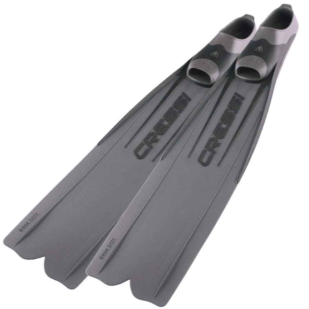 Cressi Men's Gara - High Performance Freediving Long Blade Fins, Silver, 44 45 UK