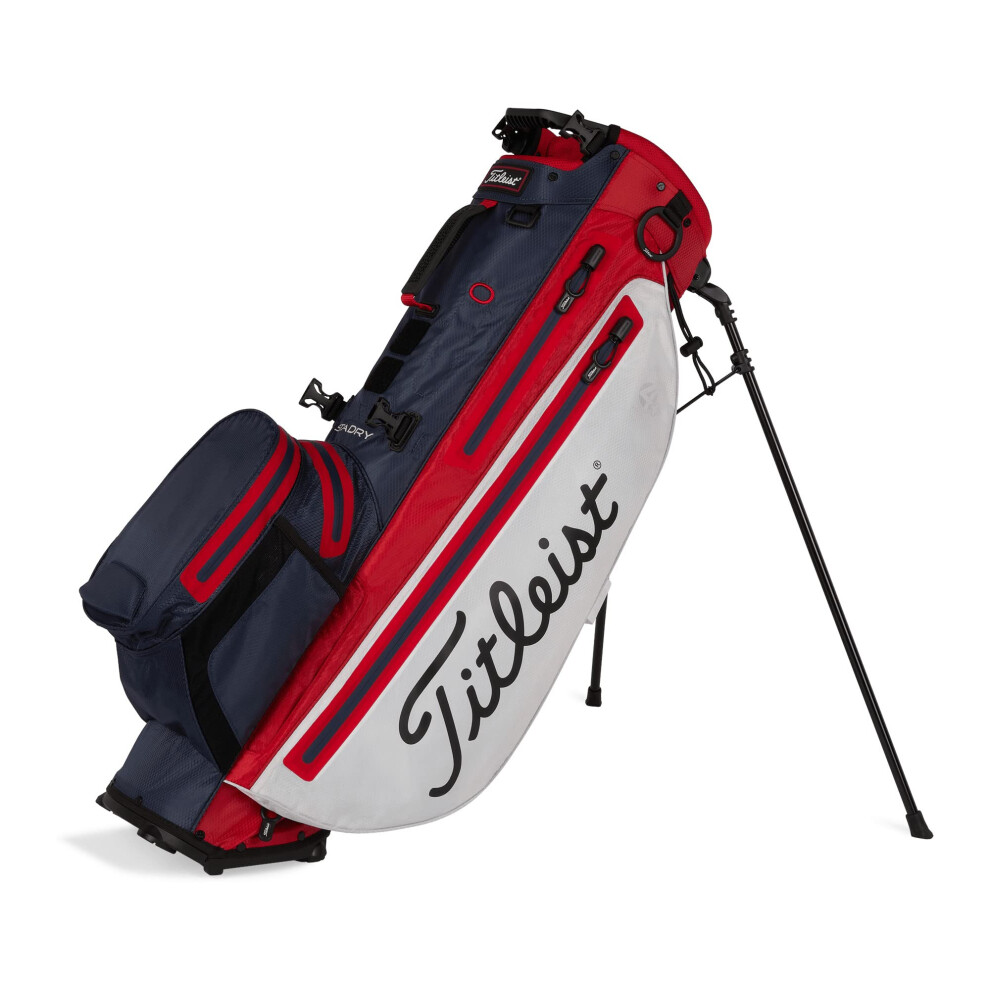 Titleist Players 4+ StaDry Golf Bag, Navy/White/Red