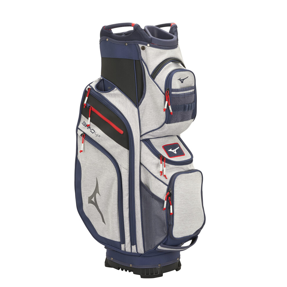 Mizuno BR-D4C Cart Bag, Heathered Grey-Navy