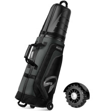 OutdoorMaster Golf Travel Bags for Airlines with Wheels and Hard Case Top, Protect Golf Clubs, Lightweight and Easy to Maneuver, Upgrade Version, Grey